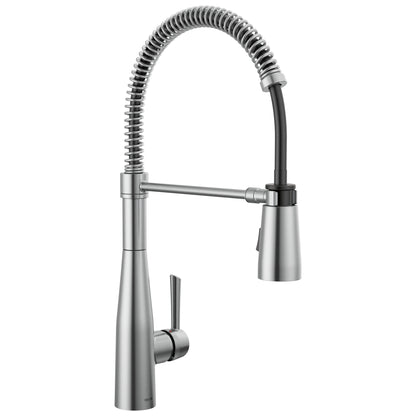 Essa - Soft Touch Spring Kitchen Faucet - Arctic Stainless