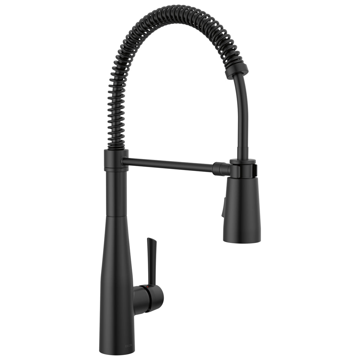Essa - Soft Touch Spring Kitchen Faucet - Matte Black