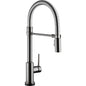DELTA® 9659T-KS-DST Trinsic® Kitchen Faucet With Touch2O® Technology, 1.8 gpm Flow Rate, Black Stainless, 1 Handles, 1/3 Faucet Holes, Function: Traditional