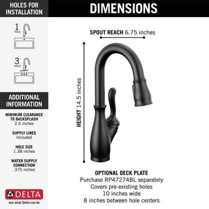 Leland - Kitchen Faucet - 4-3/4" W x 6-3/4" D x 14-1/2" H