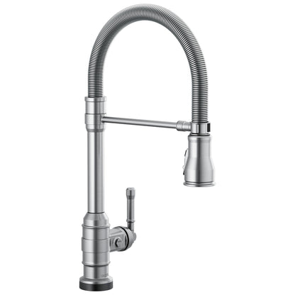 DELTA® 9690T Broderick™ Pulldown Kitchen Faucet, DELTA® Broderick™ Pulldown Kitchen Faucet, 1.8 gpm Flow Rate, 1 Handles, 1 Faucet Holes, Function: Traditional, Domestic, Commercial/Residential
