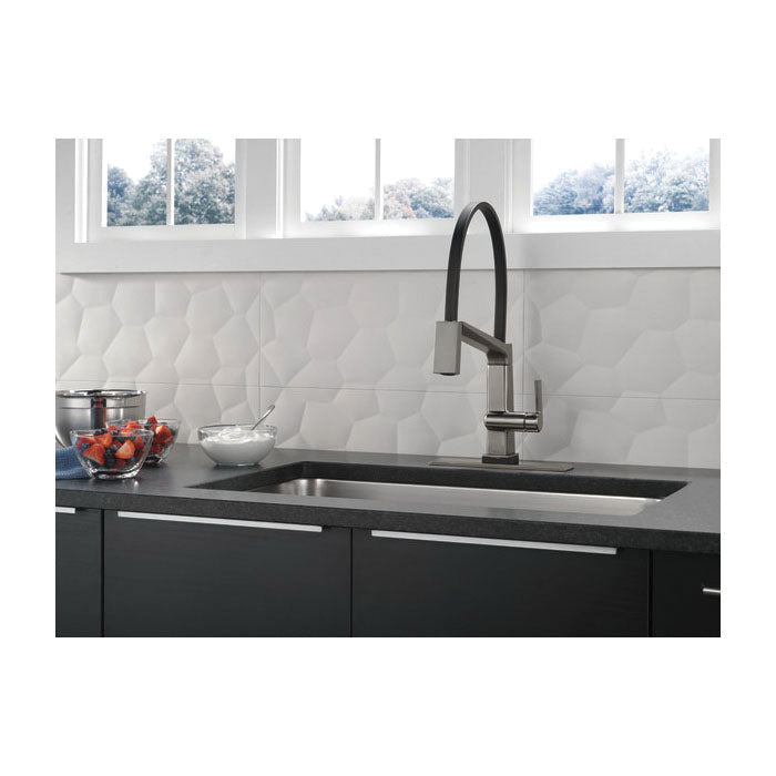 Pivotal - Exposed Hose Kitchen Faucet - Deck Mount - 1.8 GPM