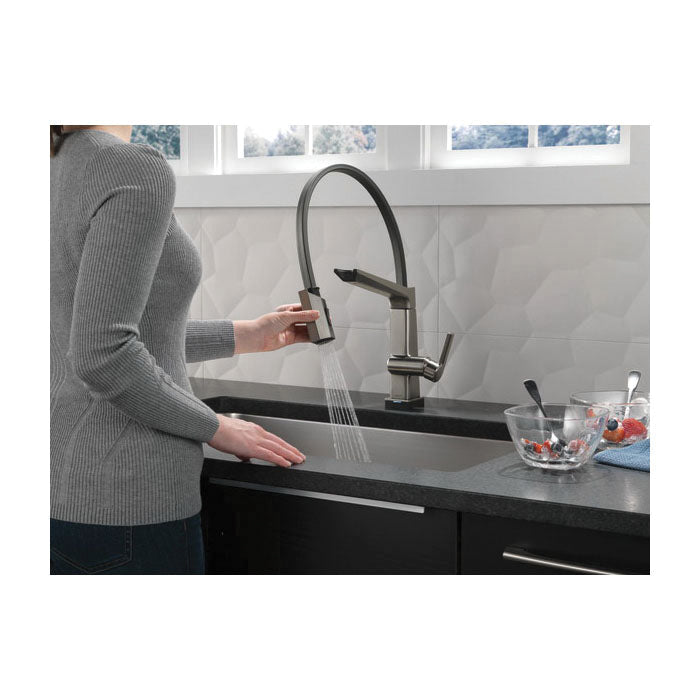 Pivotal - Exposed Hose Kitchen Faucet - Deck Mount - 1.8 GPM