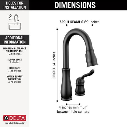 Pull-Down Kitchen Faucet - 1.8 GPM - 14"