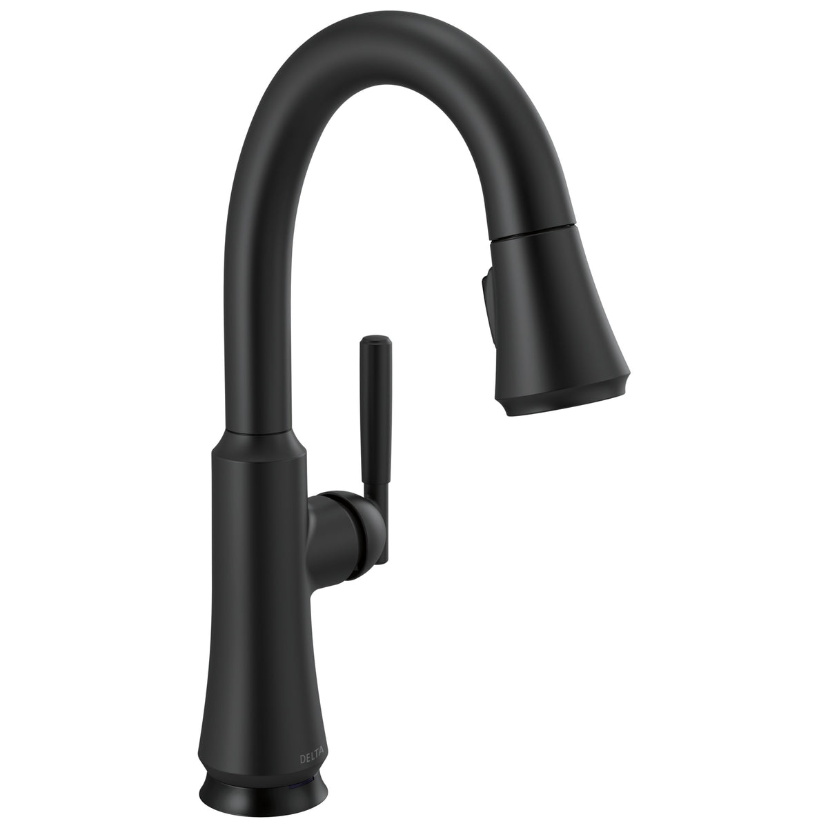 DELTA® 9979TL-BL-DST Pull-Down Bar Prep Faucet, Coranto™, Matte Black, 1 Handle, 8 in Center, 1.8 gpm