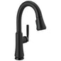 DELTA® 9979TL-BL-DST Pull-Down Bar Prep Faucet, Coranto™, Matte Black, 1 Handle, 8 in Center, 1.8 gpm
