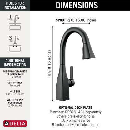 Pull-Down Kitchen Faucet - 1.8 GPM - 9.125"