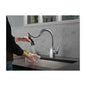 DELTA® 9983-AR-DST Pull-Down Bar/Prep Faucet, Mateo®, Arctic™ Stainless Steel, 1 Handle, 8 in Center, 1.8 gpm