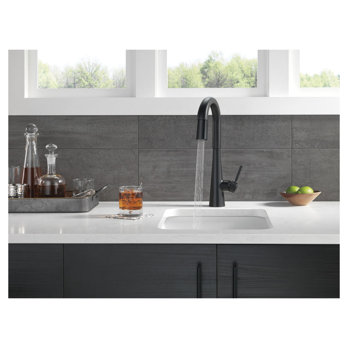 Monrovia - Pull-Down Bar/Prep Faucet - Matte Black