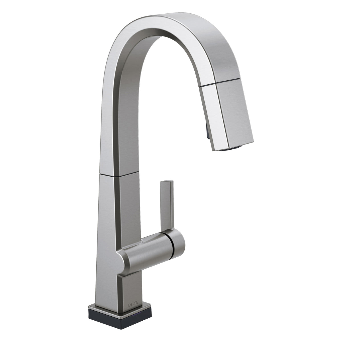 DELTA® 9993T-AR-DST Pivotal™ Bar/Prep Faucet With Touch2O® Technology, 1.8 gpm Flow Rate, Arctic™ Stainless, 1 Handles, 1 Faucet Holes, Function: Traditional