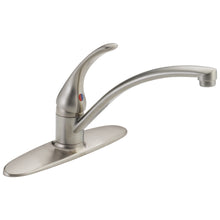 DELTA® Foundations® Kitchen Faucet, 1.8 gpm Flow Rate, 8 in Center, Swivel Spout, 1 Handles, Import