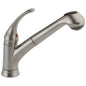 DELTA® B4310LF-SS Foundations® Kitchen Faucet, 1.8 gpm Flow Rate, Swivel Spout, Stainless Steel, 1 Handles, 1 Faucet Holes, Import