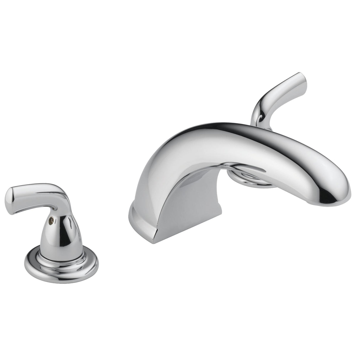 DELTA® Roman Tub Trim, Foundations®, 18 gpm Flow Rate, 8 to 16 in Center, 2 Handles, Function: Traditional, Import