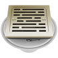 Square Shower Drain - Polished Nickel - 4"