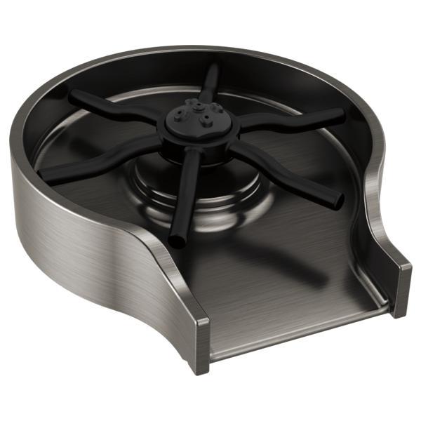 Glass Rinser - 2-1/2" Thk Max Deck - Black Stainless Steel
