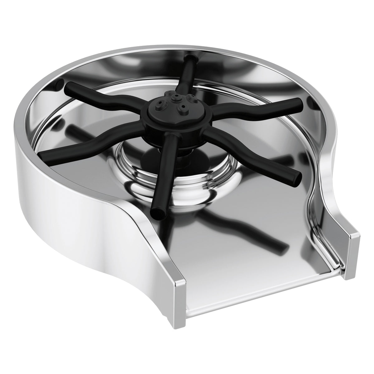 Glass Rinser - Polished Chrome - 2-1/2" Thk Max Deck