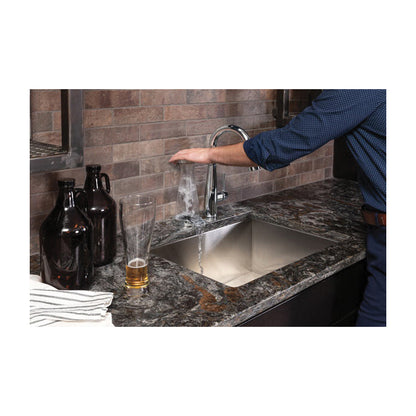 Glass Rinser - Polished Chrome - 2-1/2" Thk Max Deck