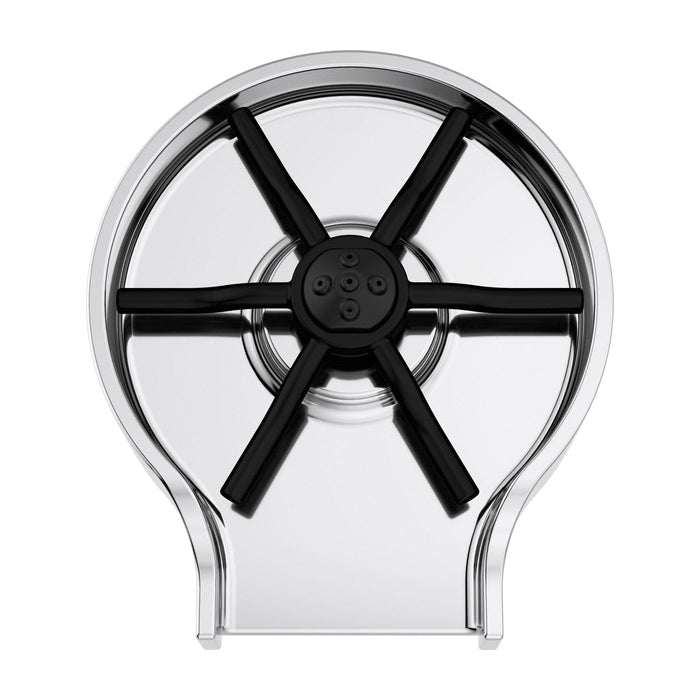 Glass Rinser - Polished Chrome - 2-1/2" Thk Max Deck
