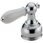 DELTA® Lever Handle With White Accents, For Use With Bidet, Lavatory and Kitchen Faucet, Porcelain, Domestic