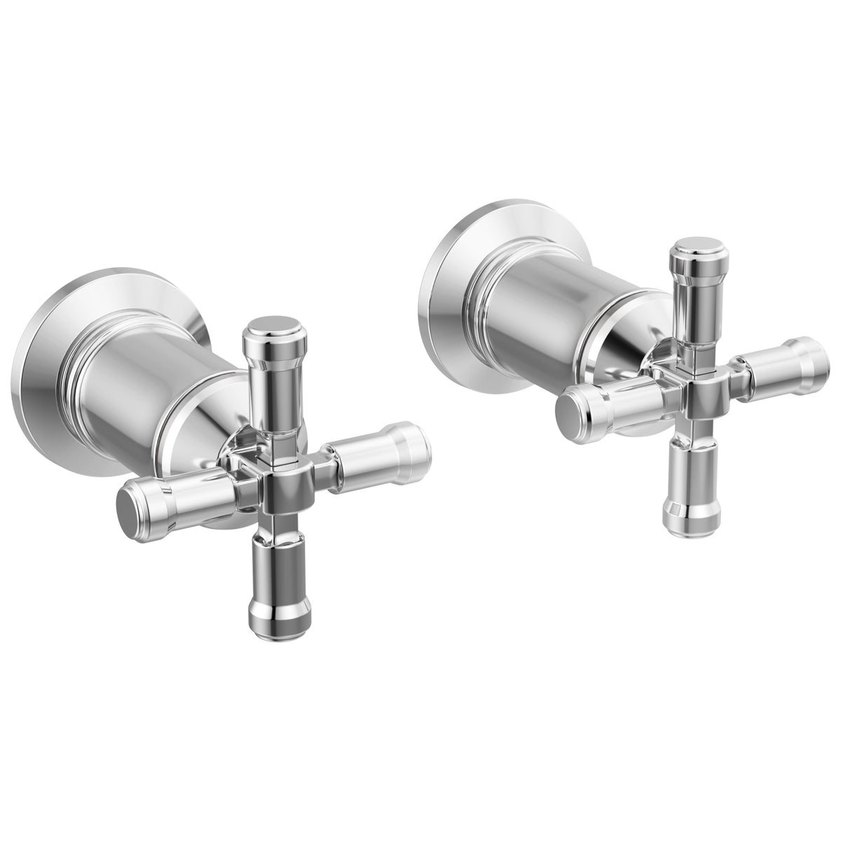 DELTA® H586-PR Single Faucet Handle Kit, For Use With Broderick® Bath Collection Wall Mount Bathroom Faucet, Cross Handle, Zinc, Chrome, Import