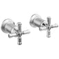 DELTA® H586-PR Single Faucet Handle Kit, For Use With Broderick® Bath Collection Wall Mount Bathroom Faucet, Cross Handle, Zinc, Chrome, Import