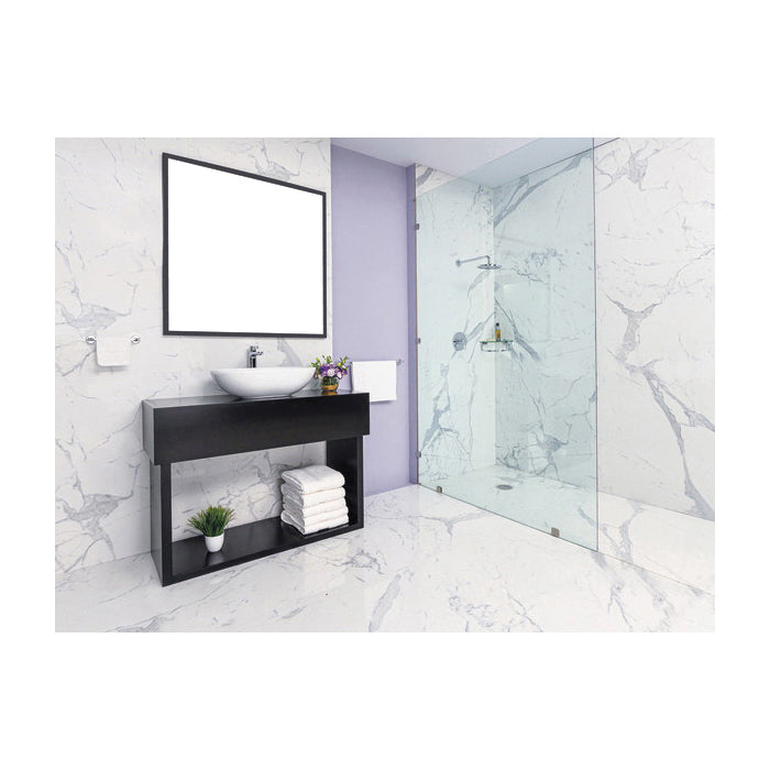 DELTA® IAO35070 Kendari™ Corner Towel Bar With Glass Shelf, 2-1/2 in OAH x 8-11/16 in OAD, Zinc, Import