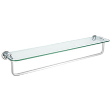 Kendari - 24" Towel Bar with Glass Shelf - Zinc