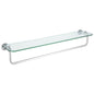 Kendari - 24" Towel Bar with Glass Shelf - Zinc
