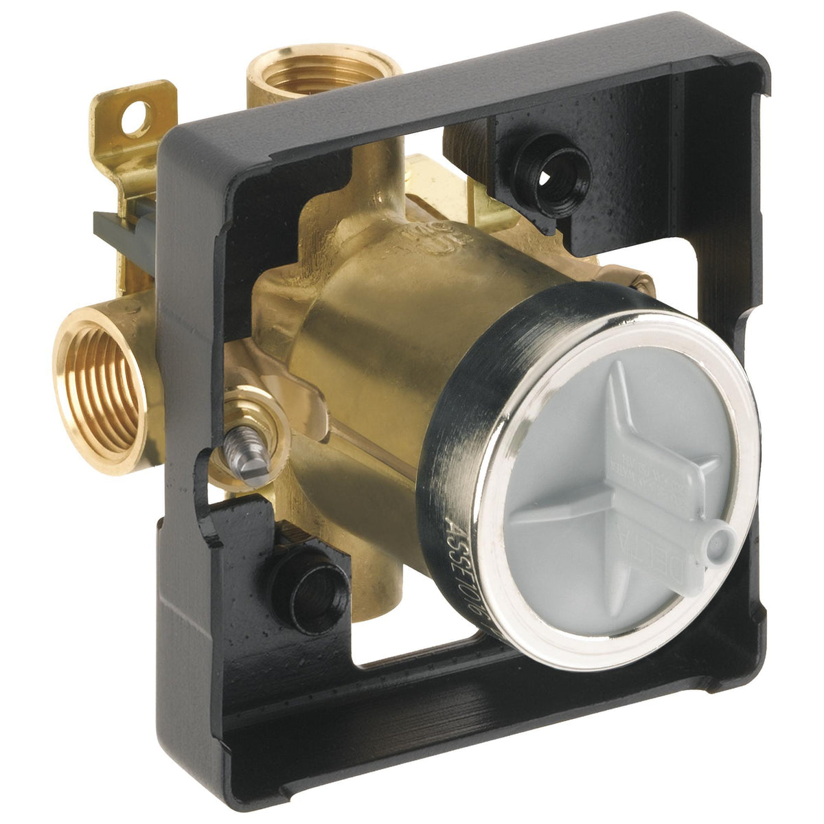 DELTA® R10000-IPWS Universal Tub and Shower Rough-In Valve Body, 1/2 in FNPT Inlet x 1/2 in FNPT Outlet, Forged Brass Body, Import