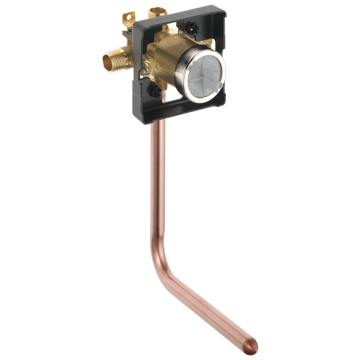 DELTA® R10000-PFT-UNWS Prefab Rough Valve Body With Stops and Tub Drop, 1/2 in Outlet, Forged Brass Body, Domestic