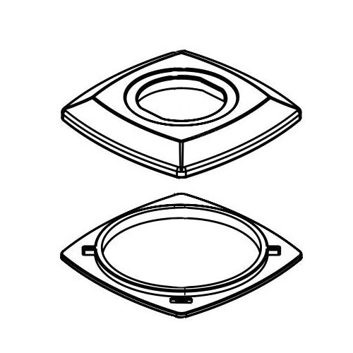 DELTA® RP100350BL Vesna™ Flange and Gasket, For Use With Vesna™ 35789LF 2-Handle Widespread Bathroom Faucet, 2-1/4 in L x 2-1/4 in W x 0.38 in H, Matte Black, Import
