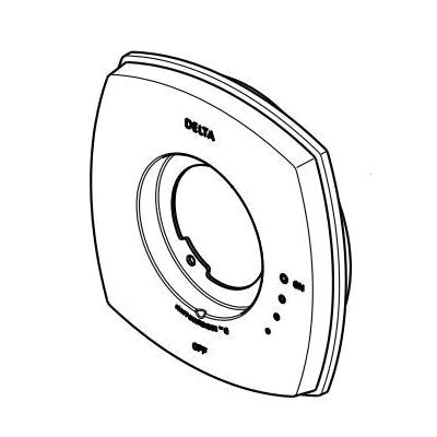 DELTA® Modern/Contemporary Shower Escutcheon, For Use With Stryke™ 17 Series T17076 Valve Only, Metal, Import