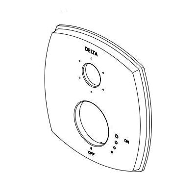 DELTA® Modern/Contemporary Escutcheon, For Use With Stryke™ 27S/27T Series 6-Setting Diverter Trim, Metal, Import