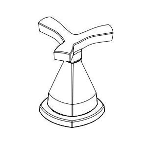 DELTA® Left Single Helo Spoke Handle Assembly, For Use With Stryke™ T27766 and T47766 3-Hole/4-Hole Roman Tub Trim, Domestic,tryke™