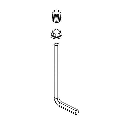 DELTA® Set Screw and Button Cover With Allen Wrench, For Use With Cassidy™ T5797-WL Wall Mount Tub Filler, Import