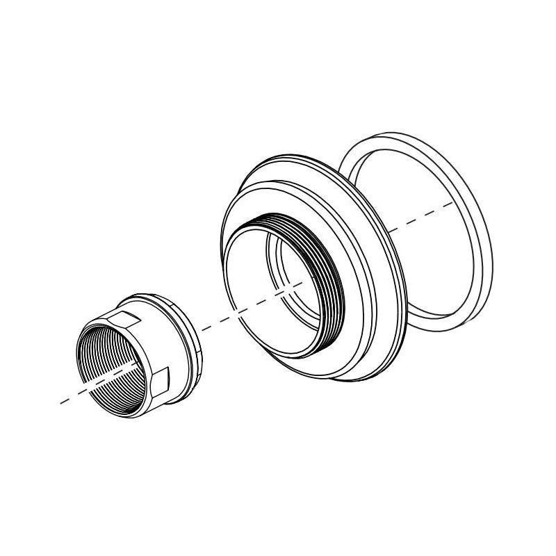 DELTA® Traditional/Classic Handle Flange and Nut, For Use With Cassidy™ T5797-WL Wall Mount Tub Filler, Brass, Import