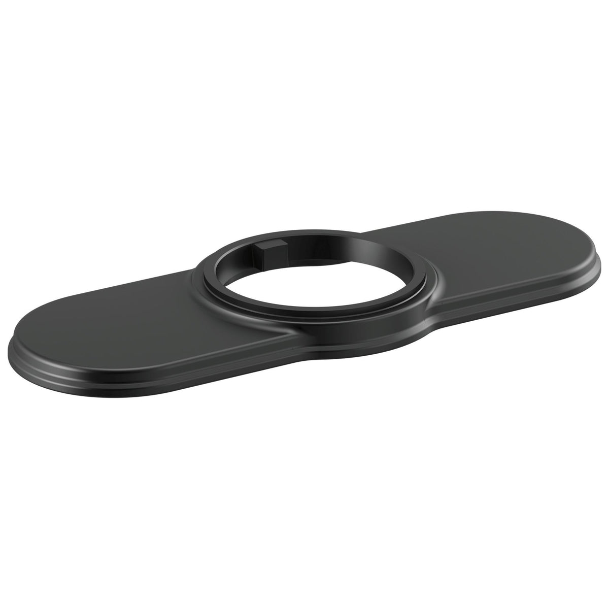 DELTA® RP100844BL Escutcheon and Gasket, For Use With Delta Broderick kitchen collection, 2.38 in L x 6 in W x 0.38 in H, Metal, Matte Black, Import