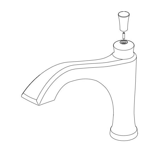 DELTA® Dorval™ Pulldown Spout Assembly, For Use With Dorval™ T4756-LHP-FL 1-Handle Floor-Mount Tub Filler Trim, Domestic