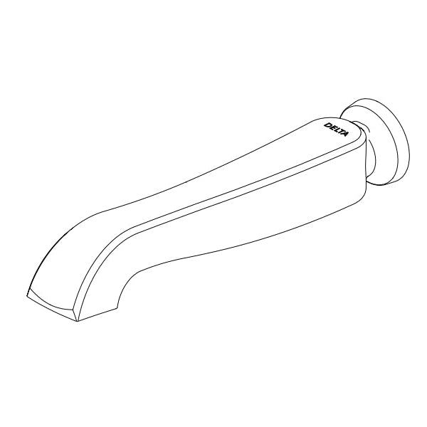 DELTA® Dorval™ Spout, For Use With Dorval™ T5756-LHP-WL Wall Mount Tub Filler