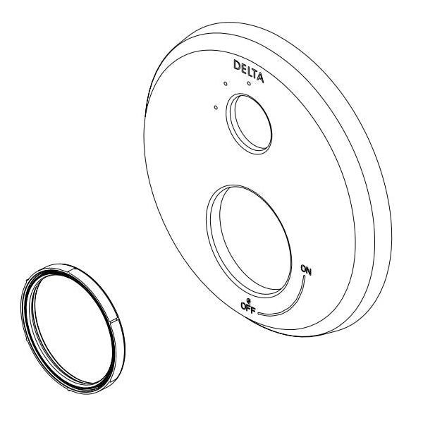 DELTA® Dorval™ Escutcheon Assembly, For Use With Dorval™ T27T856 Monitor® 17/17T Series Traditional 2-Handle Valve Trim with 3-Setting Integrated Diverter, 3/4 in L x 6.63 in W x 6.63 in H, Domestic