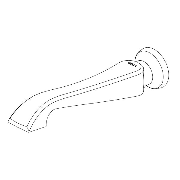 DELTA® Dorval™ Spout, For Use With Dorval™ T3556LF-WL/T3557LF-WL 2-Handle Wall Mount Bathroom Faucet Trim