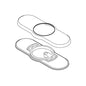 Kayra - 3-Hole Escutcheon with Gasket