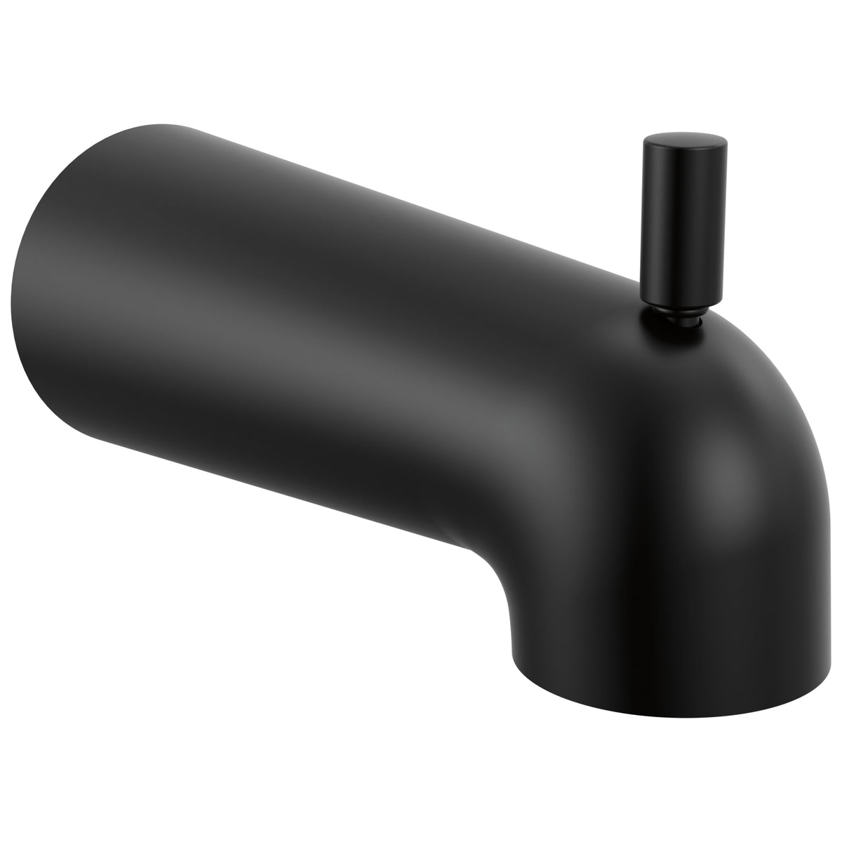 Modern Integrated Pull-Up Diverter Tub Spout - Matte Black