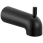 Modern Integrated Pull-Up Diverter Tub Spout - Matte Black