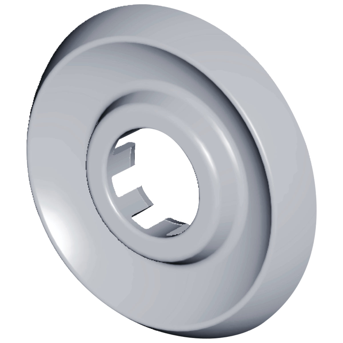 DELTA® RP10800 Round Escutcheon, For Use With 2, 3 Handle Tub and Shower, Polished Chrome, Import