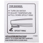 DELTA® RP17829 Tub Spout Wall Decal, For Use With Pull Down Diverter, Domestic