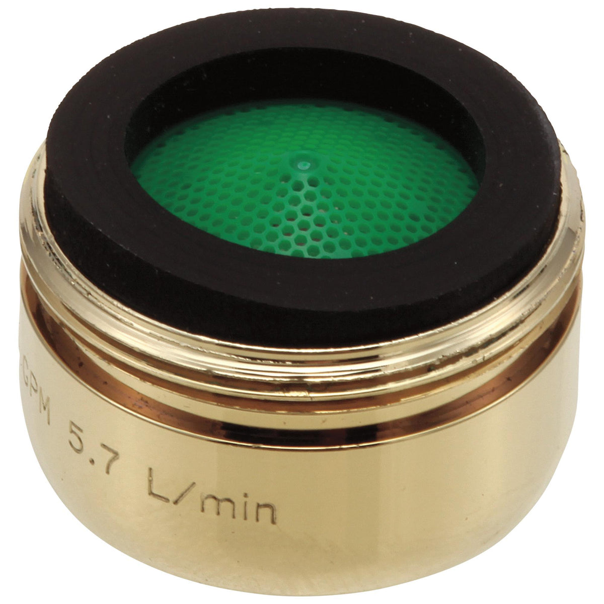 DELTA® RP19754PB Low Flow Aerator, For Use With Model 100/300/400, 2100/2400, 140/340/440, 172/174 2176/2476, 2274/2276, 185 Kitchen Faucet, 15/16-27 Male Thread, 1.5 gpm, Polished Brass, Domestic