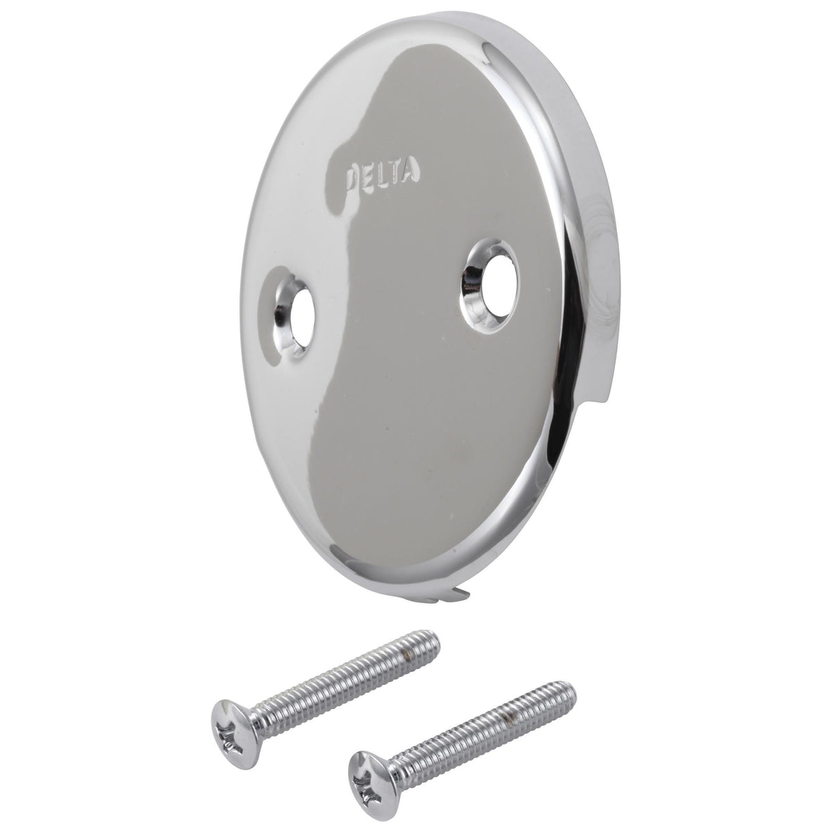 DELTA® RP31556 Overflow Plate and Screw, For Use With RP293 Toe-Operated Bathtub Drain/RP393 Bath Waste Assembly, Domestic