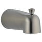 DELTA® RP48718SS Pull-Up Diverter Tub Spout, 5-7/64 x 2-3/4 in, For Use With Tub and Shower Faucet, Metal, Stainless Steel, Import