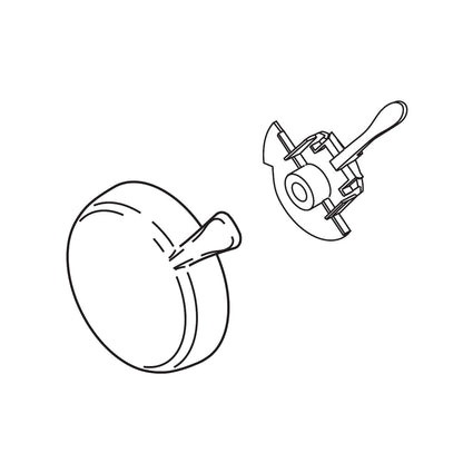 DELTA® 17 Series Lahara® Single Temperature Knob and Cover, For Use With Model T17038/T17238/T17238-H2O/T17438 and T17438-H2O Shower Trim, Domestic